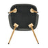 Modern Velvet Dining Chair, Dark Grey Upholstery - YNEZ FABB DARK GREY