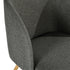 Modern Velvet Dining Chair, Dark Grey Upholstery - YNEZ FABB DARK GREY