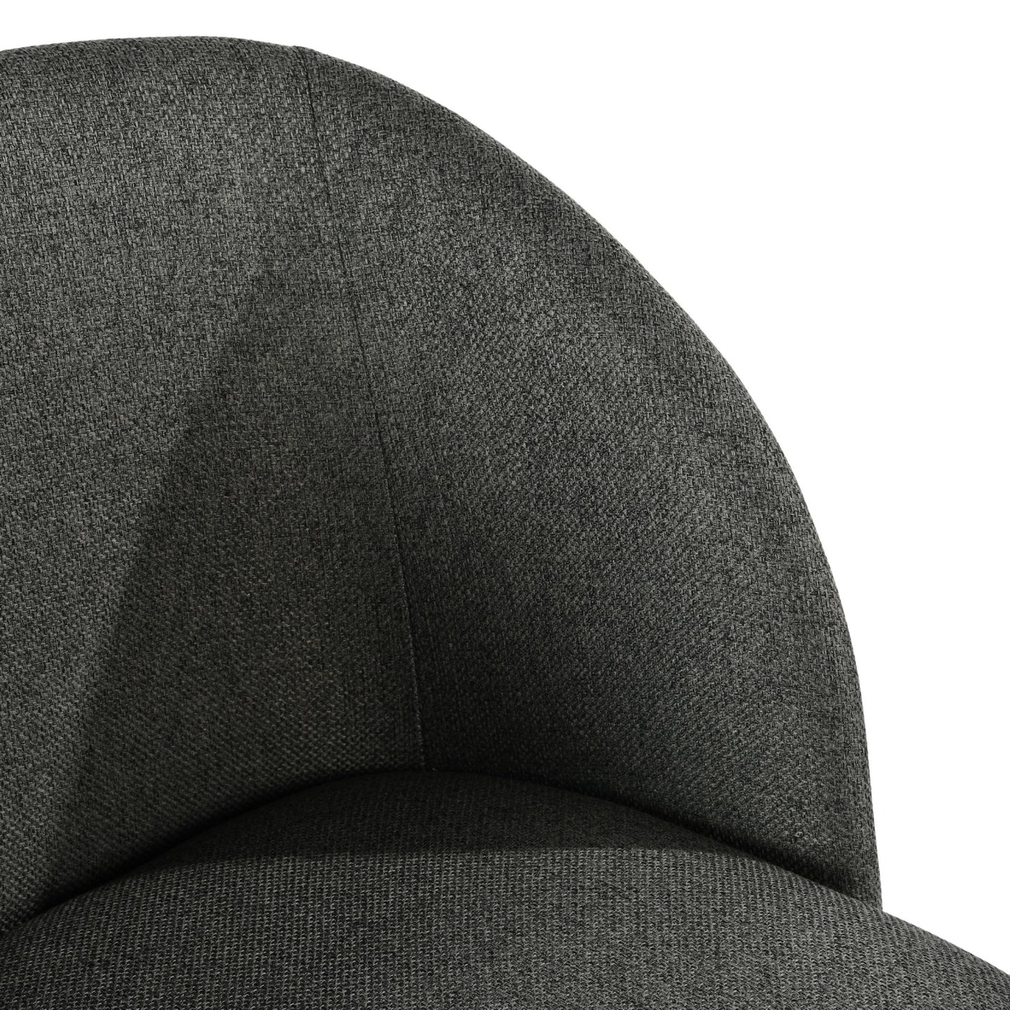 Modern Velvet Dining Chair, Dark Grey Upholstery - YNEZ FABB DARK GREY