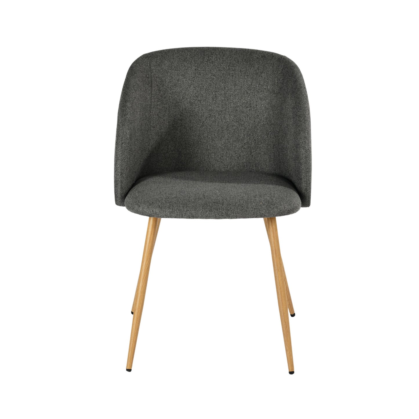 Modern Velvet Dining Chair, Dark Grey Upholstery - YNEZ FABB DARK GREY