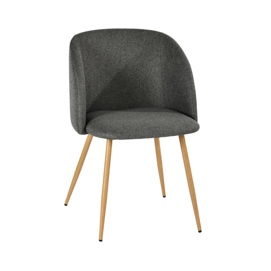 Modern Velvet Dining Chair, Dark Grey Upholstery - YNEZ FABB DARK GREY