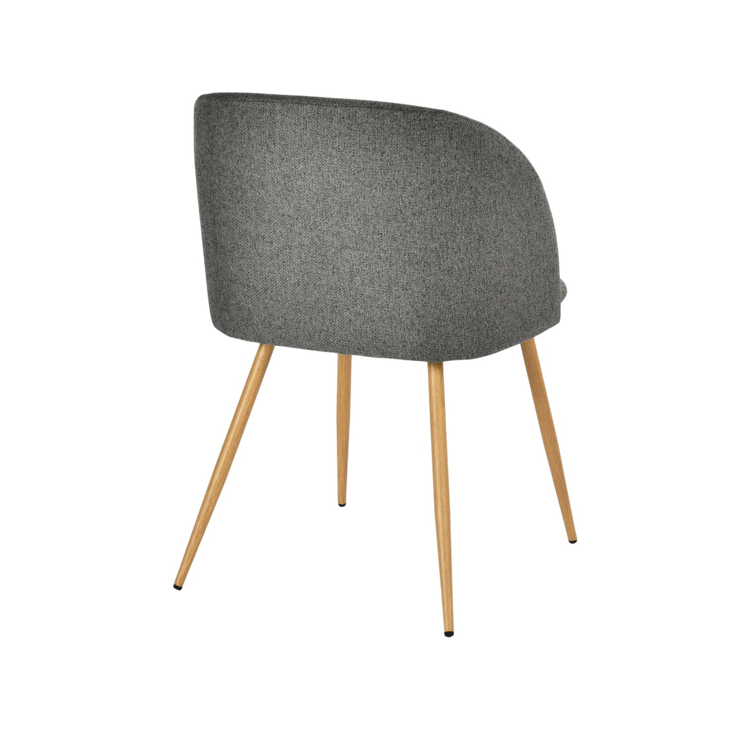 Modern Velvet Dining Chair, Dark Grey Upholstery - YNEZ FABB DARK GREY