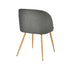 Modern Velvet Dining Chair, Dark Grey Upholstery - YNEZ FABB DARK GREY