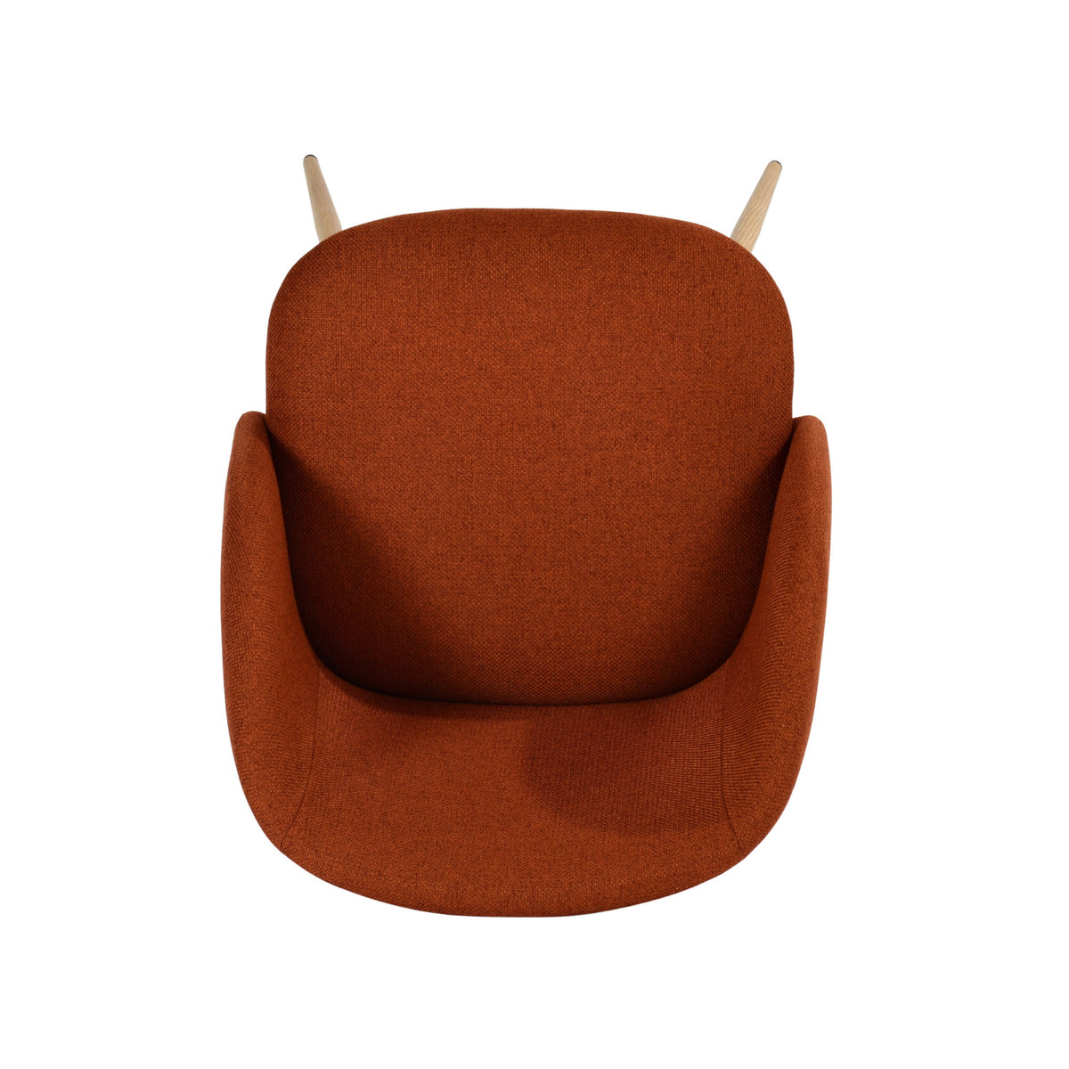 Modern Velvet Dining Chair, Wood Transfer - YNEZ FABB TERRACOTTA