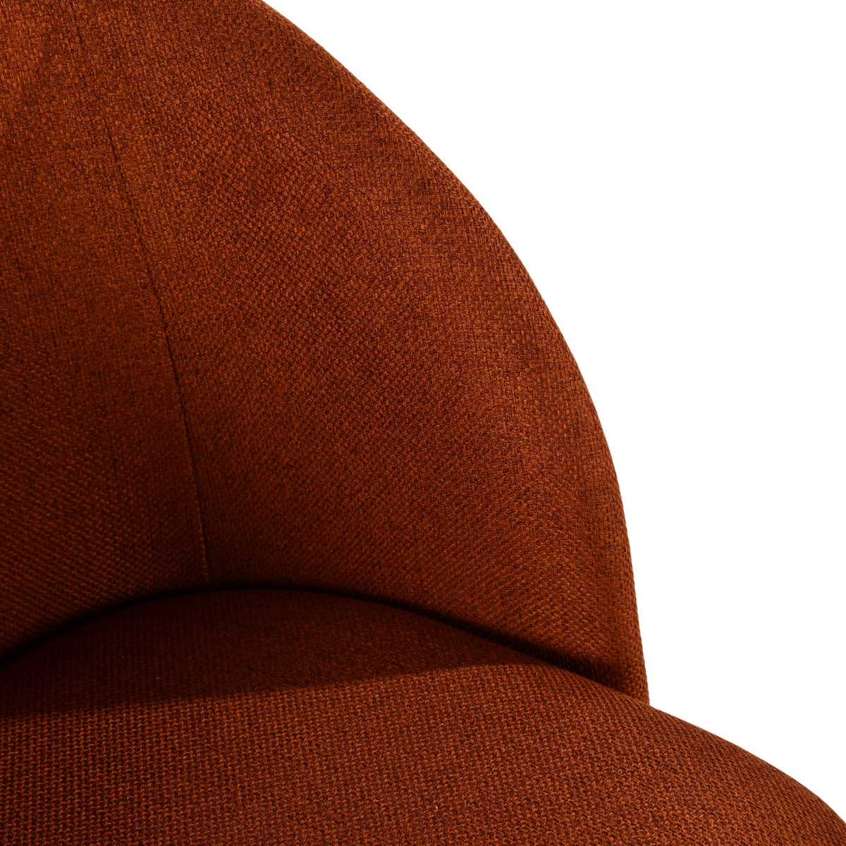 Modern Velvet Dining Chair, Wood Transfer - YNEZ FABB TERRACOTTA