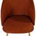 Modern Velvet Dining Chair, Wood Transfer - YNEZ FABB TERRACOTTA