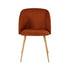 Modern Velvet Dining Chair, Wood Transfer - YNEZ FABB TERRACOTTA