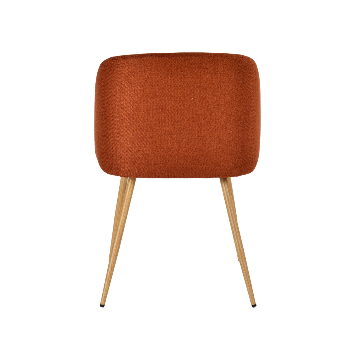 Modern Velvet Dining Chair, Wood Transfer - YNEZ FABB TERRACOTTA