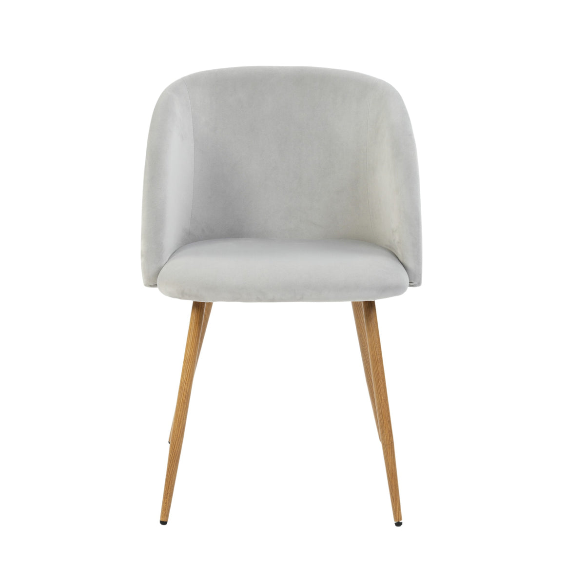 Modern Velvet Dining Chair, Light Grey Upholstery - YNEZ LIGHT GREY