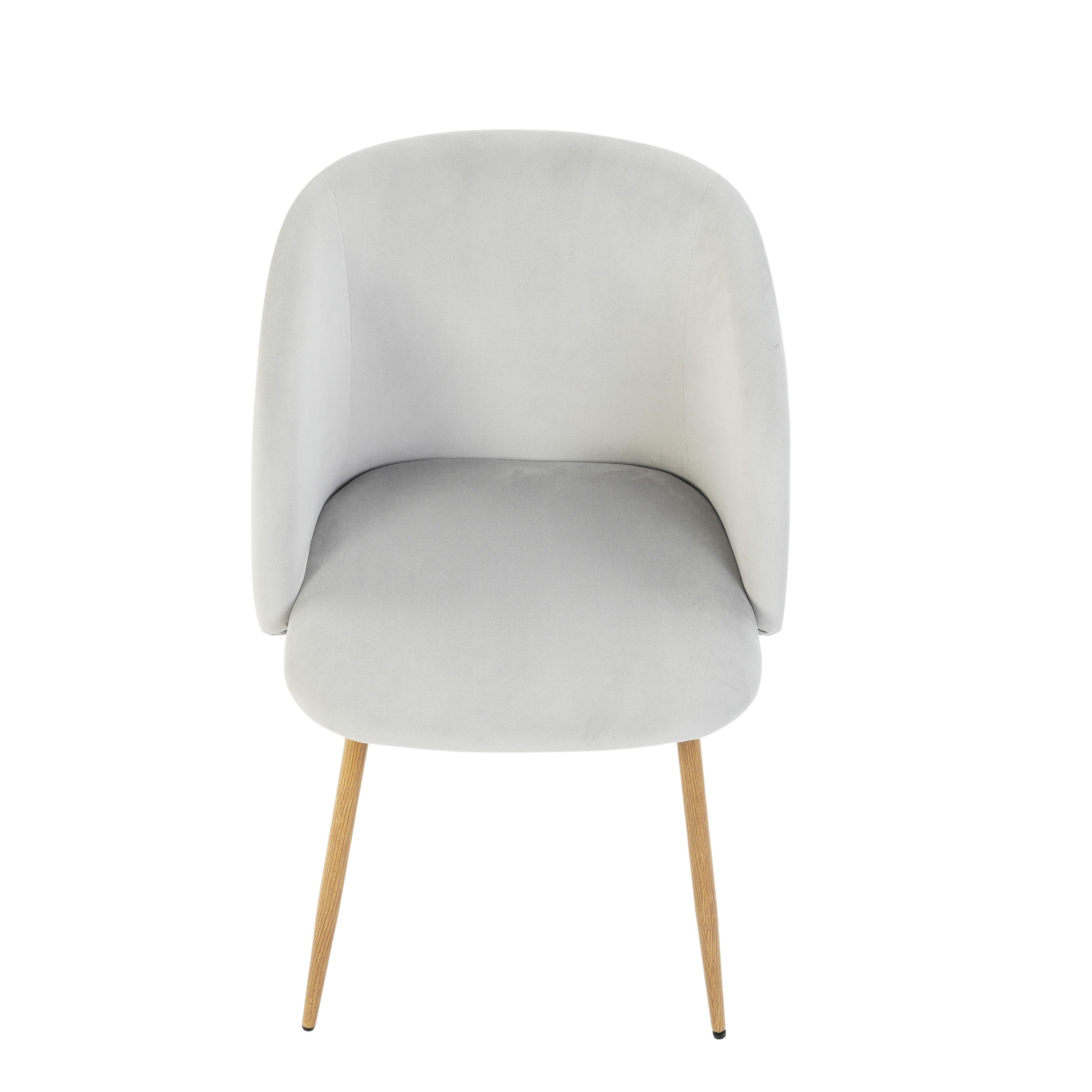 Modern Velvet Dining Chair, Light Grey Upholstery - YNEZ LIGHT GREY