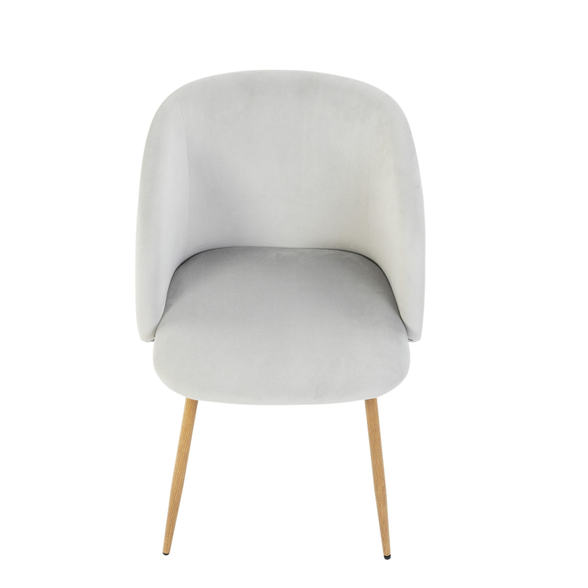 Modern Velvet Dining Chair, Light Grey Upholstery - YNEZ LIGHT GREY