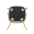 Modern Velvet Dining Chair, Light Grey Upholstery - YNEZ LIGHT GREY