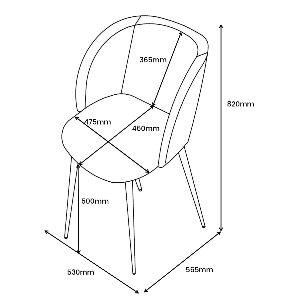 Modern Velvet Dining Chair, Light Grey Upholstery - YNEZ LIGHT GREY