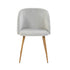 Modern Velvet Dining Chair, Light Grey Upholstery - YNEZ LIGHT GREY