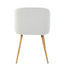 Modern Velvet Dining Chair, Light Grey Upholstery - YNEZ LIGHT GREY