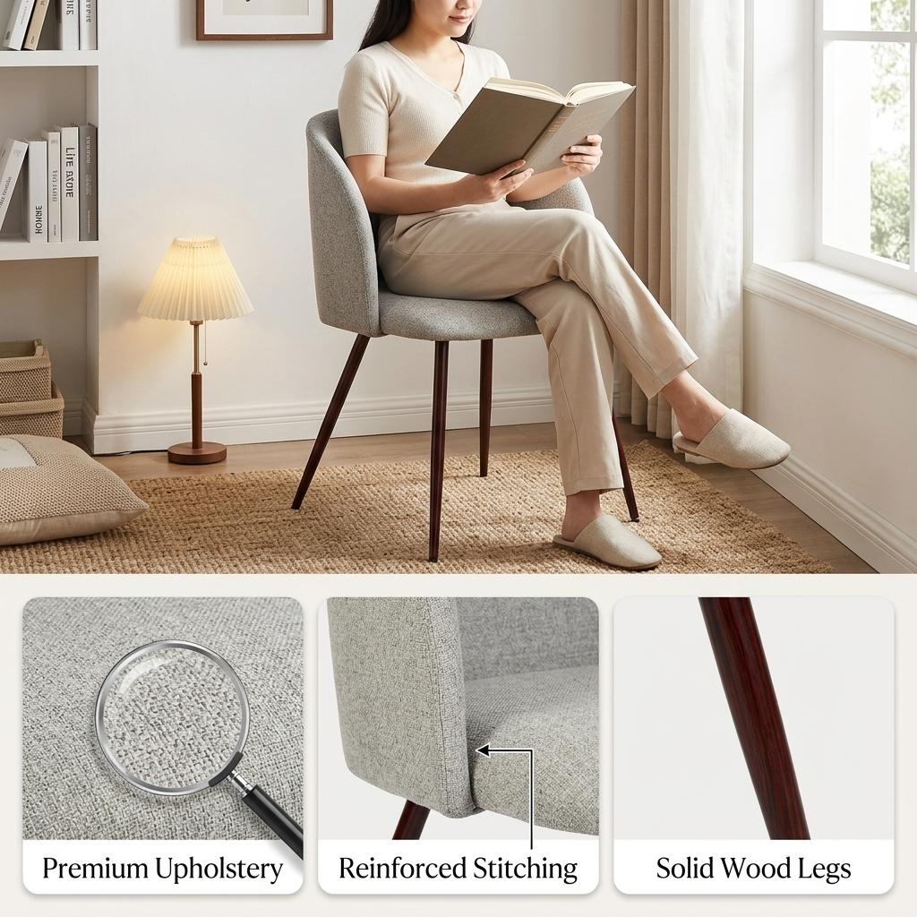 Modern Taupe Fabric Dining Chair – YNEZ TAUPE