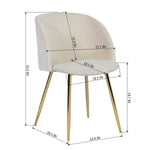 Ynez Gold Leg Dining Chair
