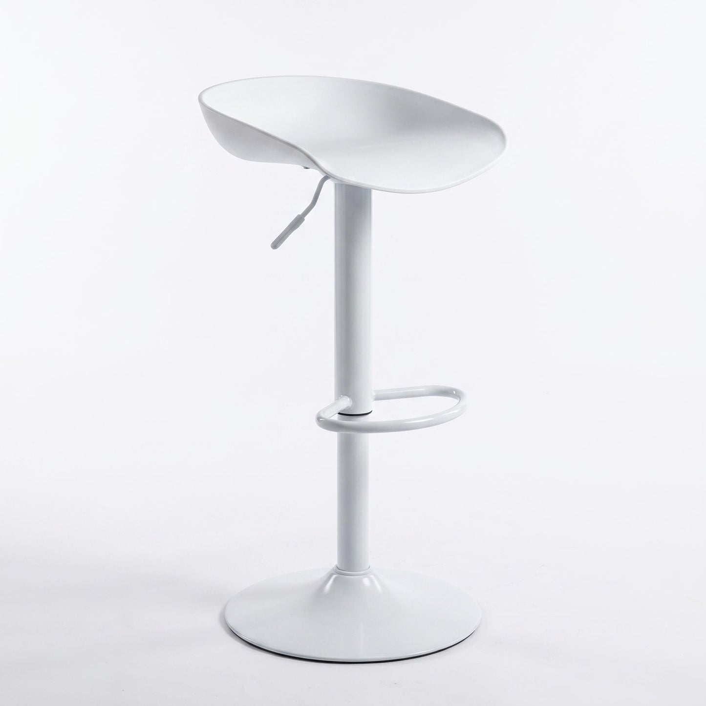 Modern Adjustable Bar Stool, White PP Seat – YORK WHITE A