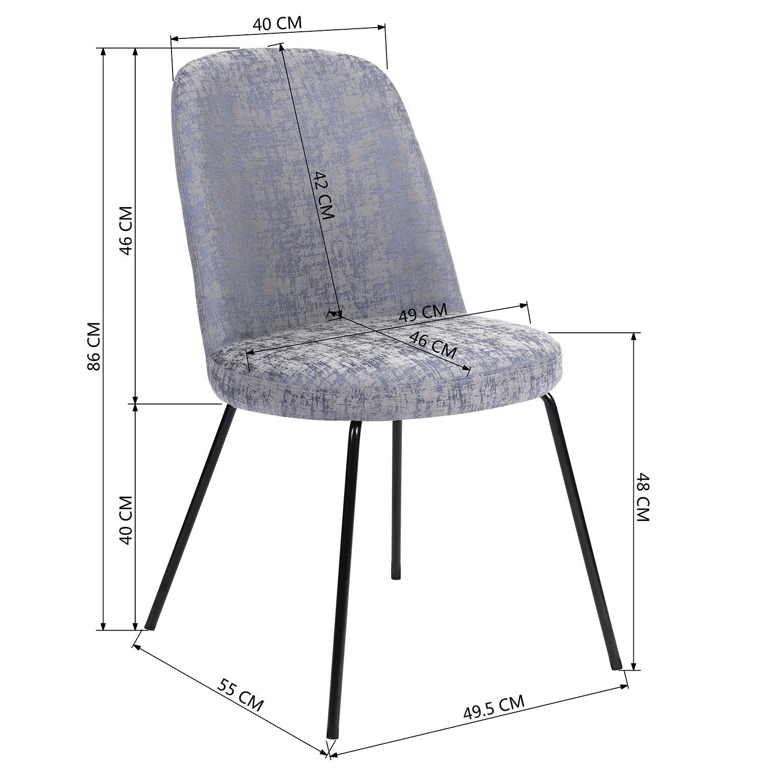 Zanka Grey Dining Chair