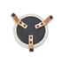 Modern Boucle Ottoman, Wooden Frame - ZECORA