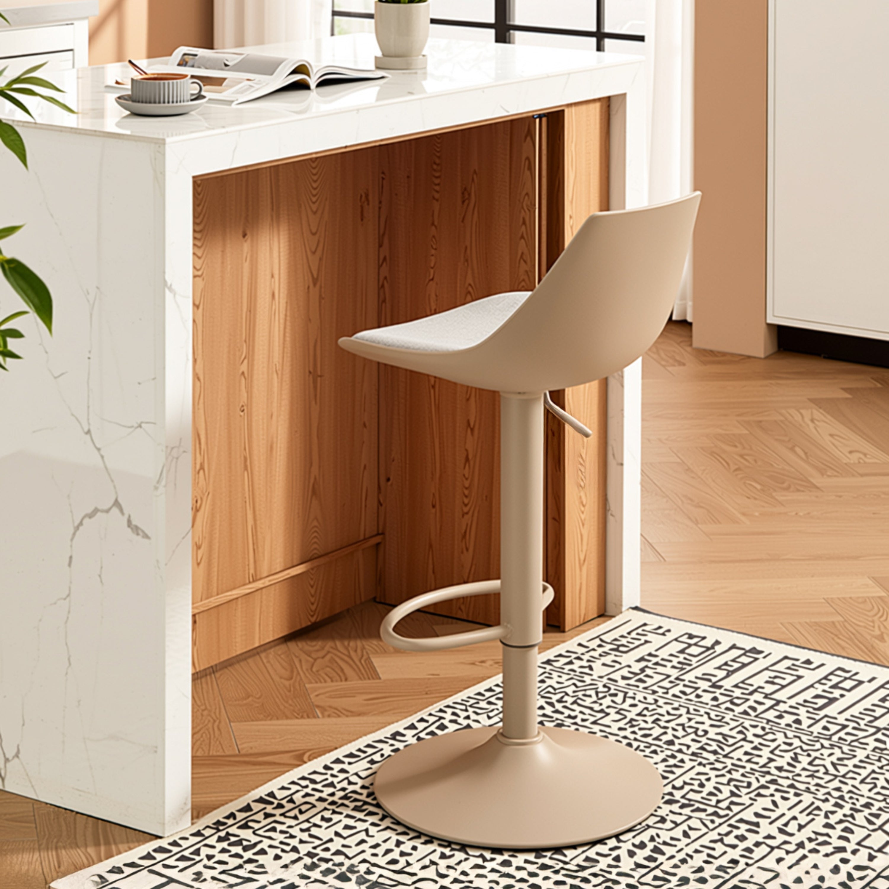 Protestantize Modern Adjustable Bar Stool - ZENI