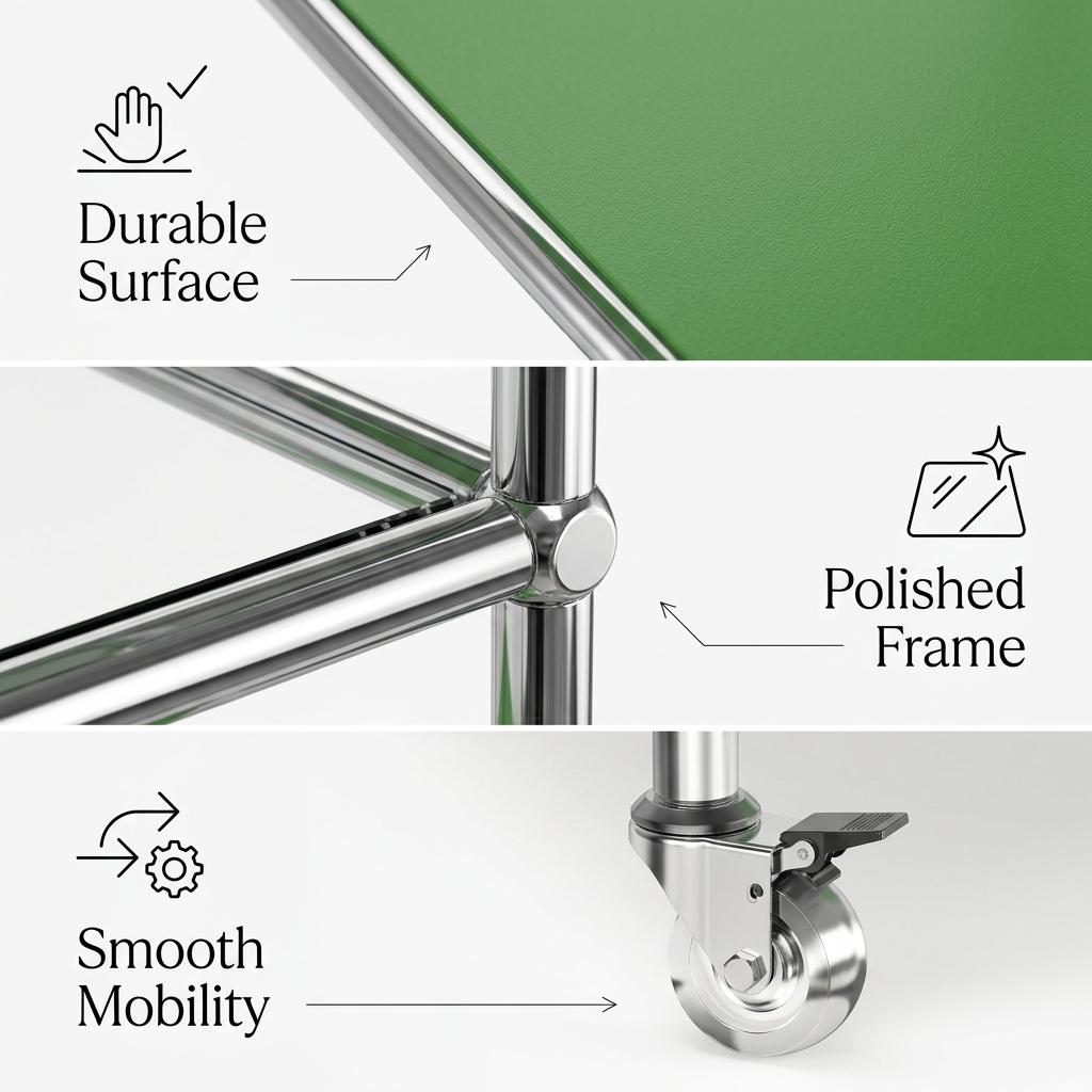 Modern Green Steel Accent Table – ZILO