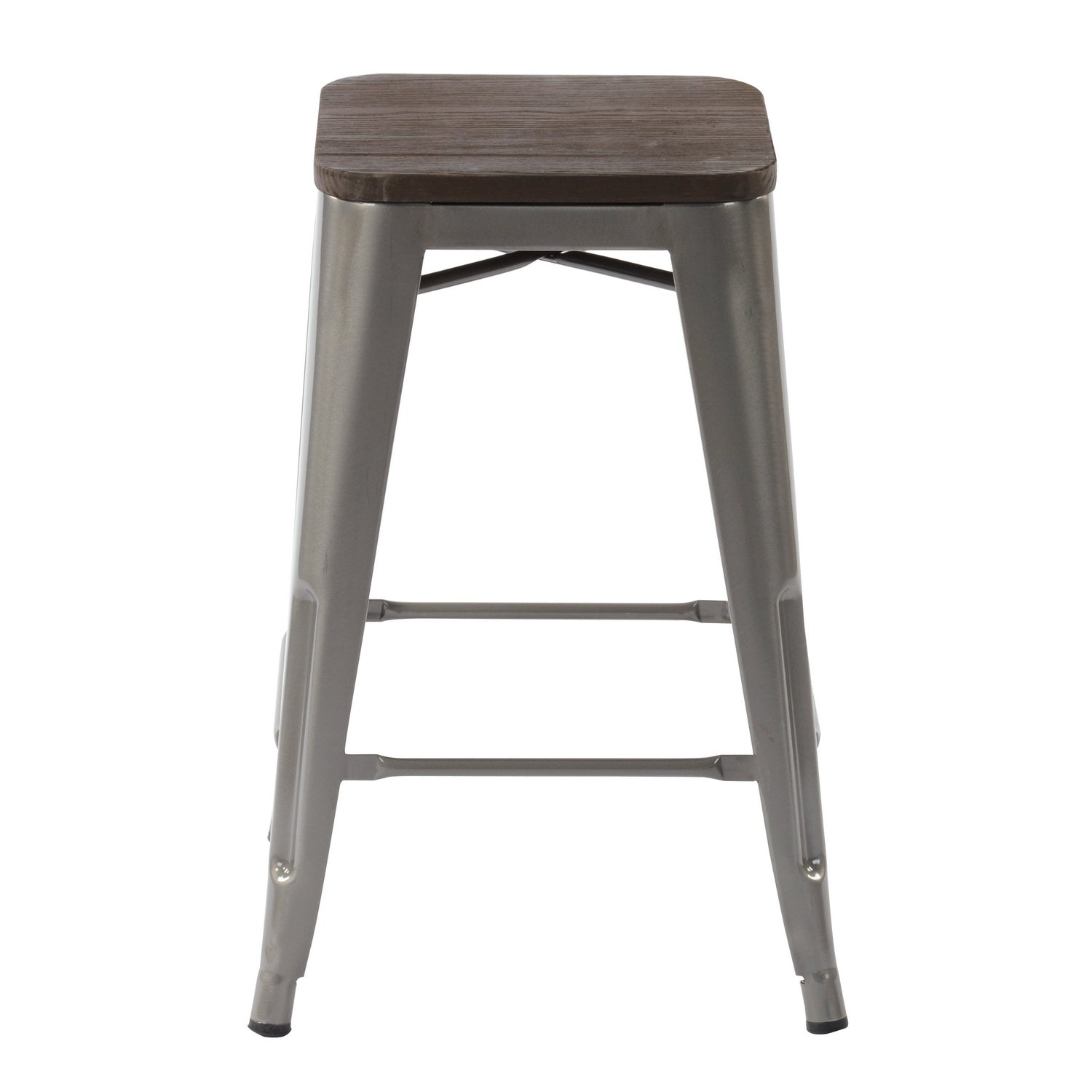 Zolnes Black Wood Bar Stool