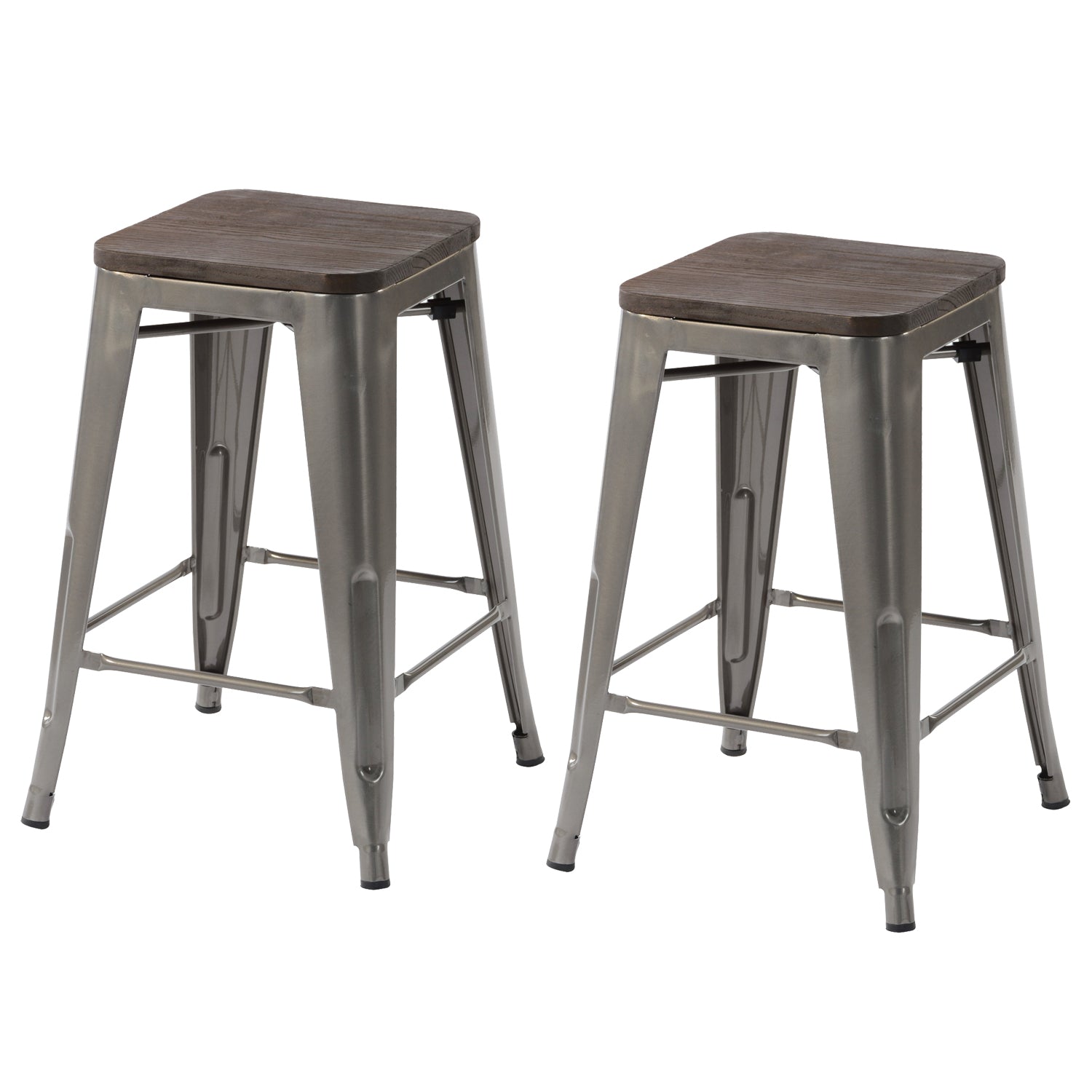 Zolnes Black Wood Bar Stool