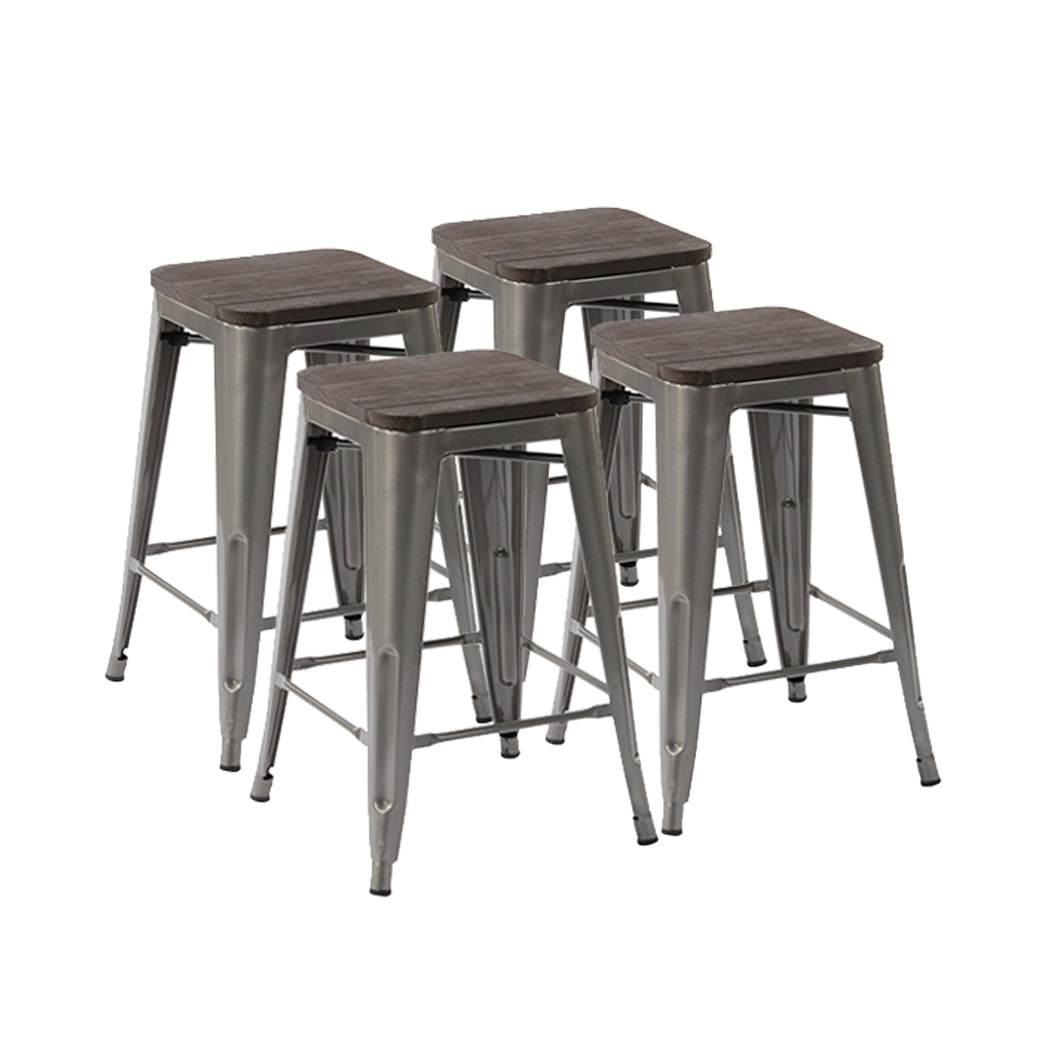 Zolnes Black Wood Bar Stool