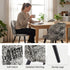 Leopard Velvet Accent, Black Leg Chair - ZOMBA LEOPARD VELVET