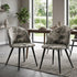 Leopard Velvet Accent, Black Leg Chair - ZOMBA LEOPARD VELVET