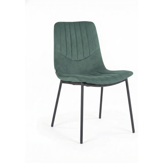 Adustiosis Modern Velvet Dining Chair, Black Painted Frame - ZORIX