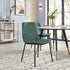 Adustiosis Modern Velvet Dining Chair, Black Painted Frame - ZORIX
