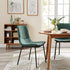 Adustiosis Modern Velvet Dining Chair, Black Painted Frame - ZORIX