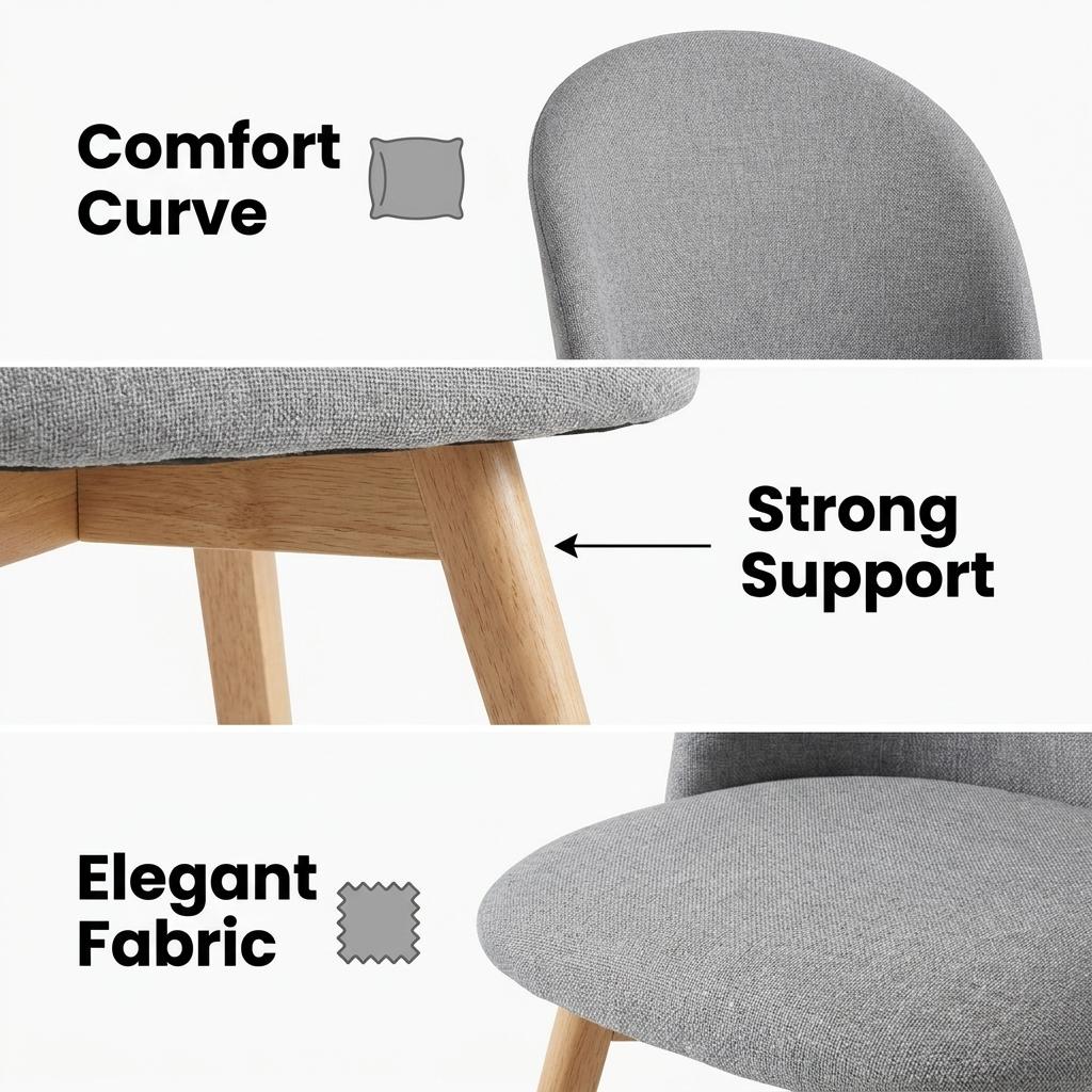 Zomba Oak Leg Dining Chairs