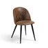 Zomba Suede Black Leg Dining Chairs