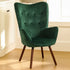 Modern Velvet Accent Chair, Green Fabric - KAS KD VELVET GREEN UKFR