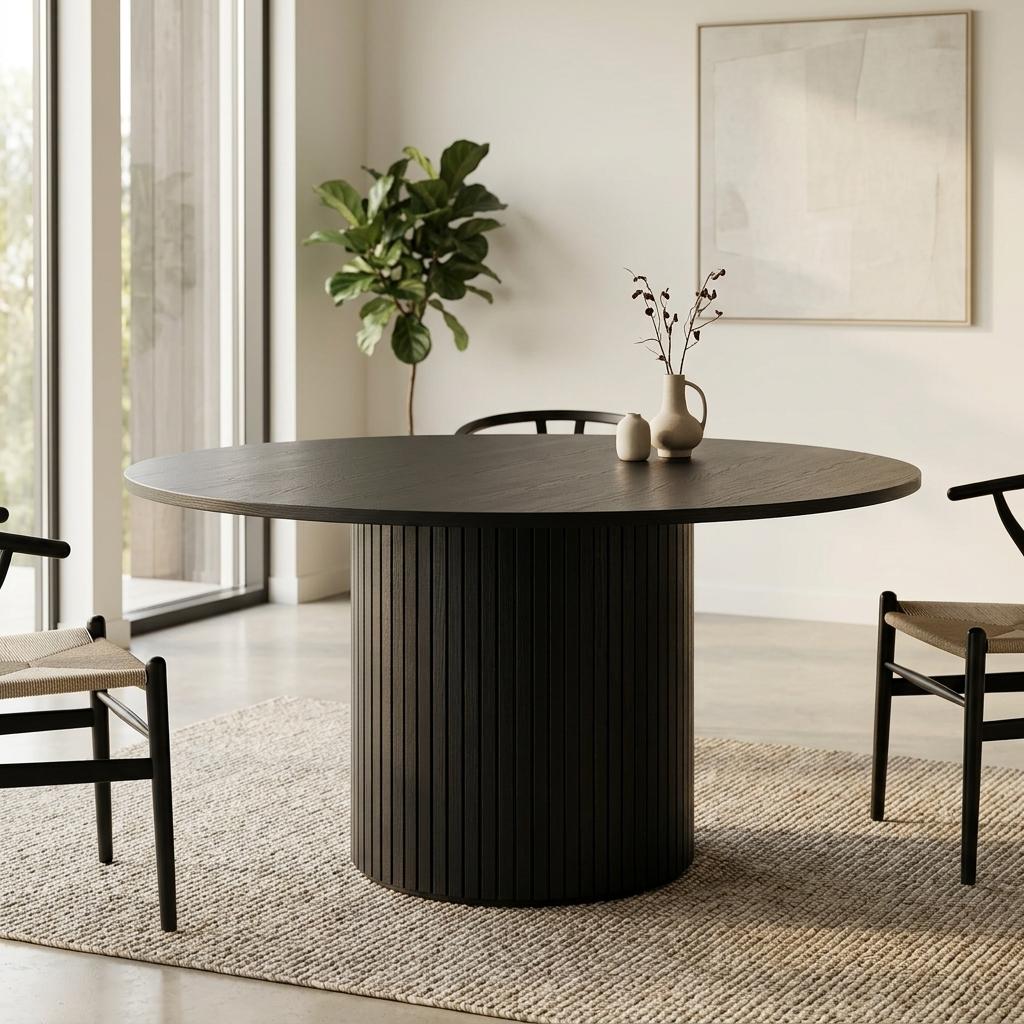 Modern Black MDF Dining Table – Addison Dining Table