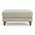 Modern Minimalist Wood Frame, Beige Fabric - ELAITH FOOTSTOOL
