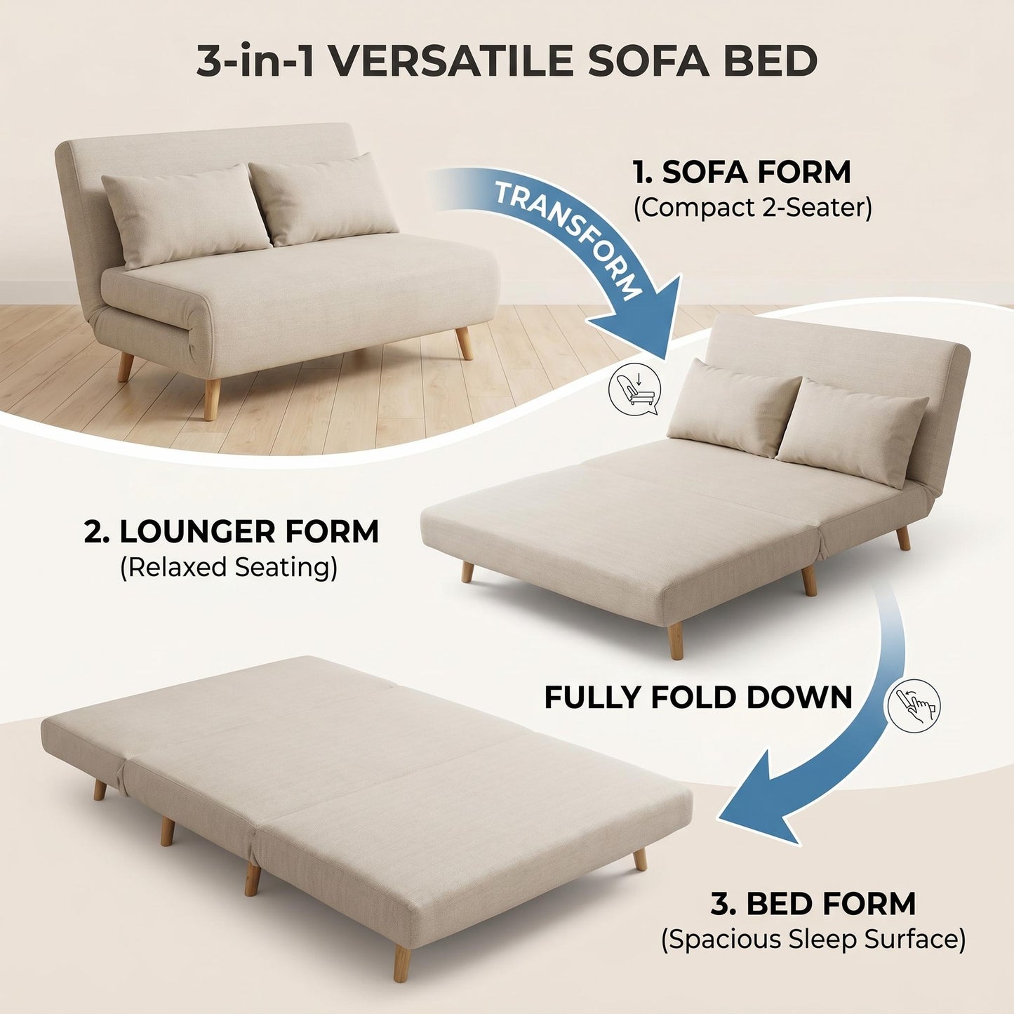Modern Natural Fabric Sofa - LENA SOFAB