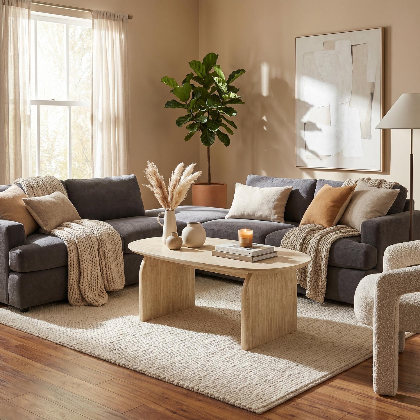Hardiesse Modern Minimalist Coffee Table, Sleek Accent Design - ZUNO