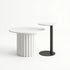 Modern Travertine Accent, Corrugated Leg Coffee Table Set - ORVEN