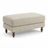 Modern Minimalist Wood Frame, Beige Fabric - ELAITH FOOTSTOOL