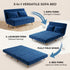 Modern Velvet Blue Sofa, Iron Legs - LENA SOFAB BLUE