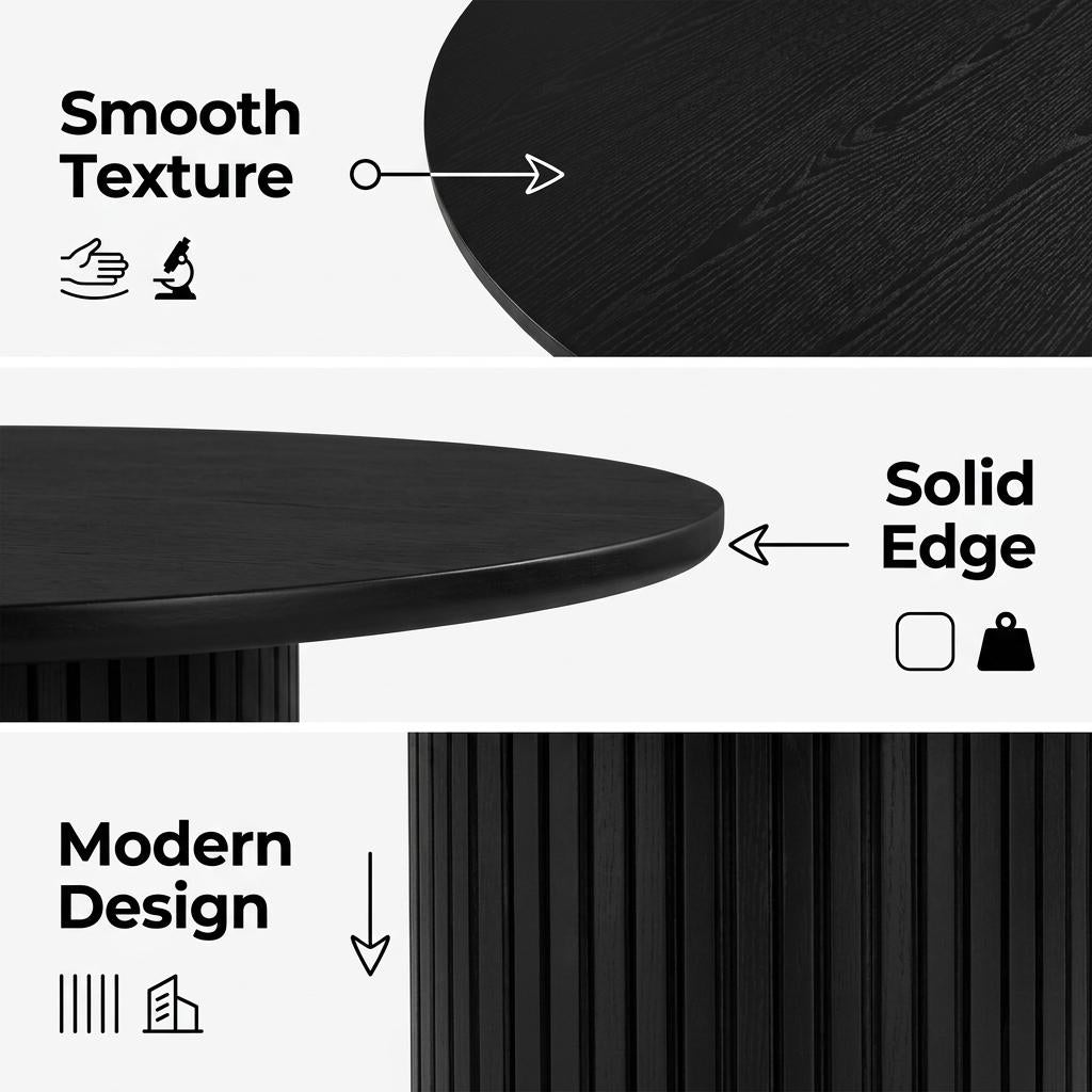 Modern Black MDF Dining Table – Addison Dining Table