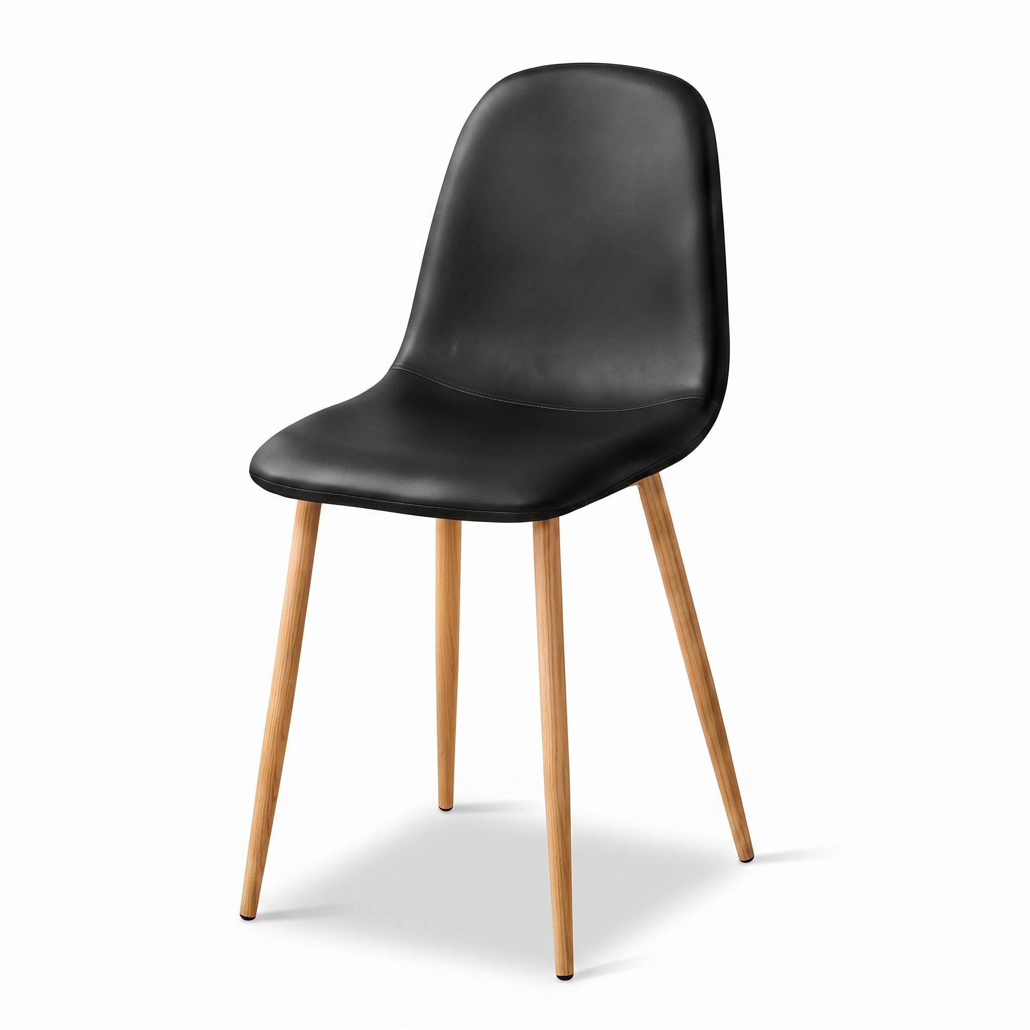 CHARLTON PU WOODEN LEG 4PCS FM Dining Chair
