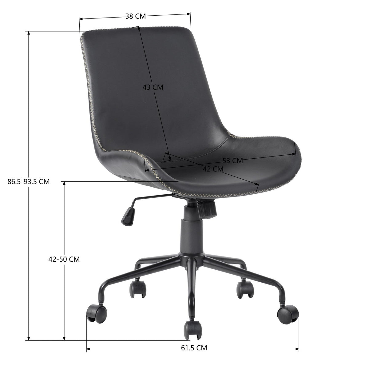 Adams Black Office Chairs