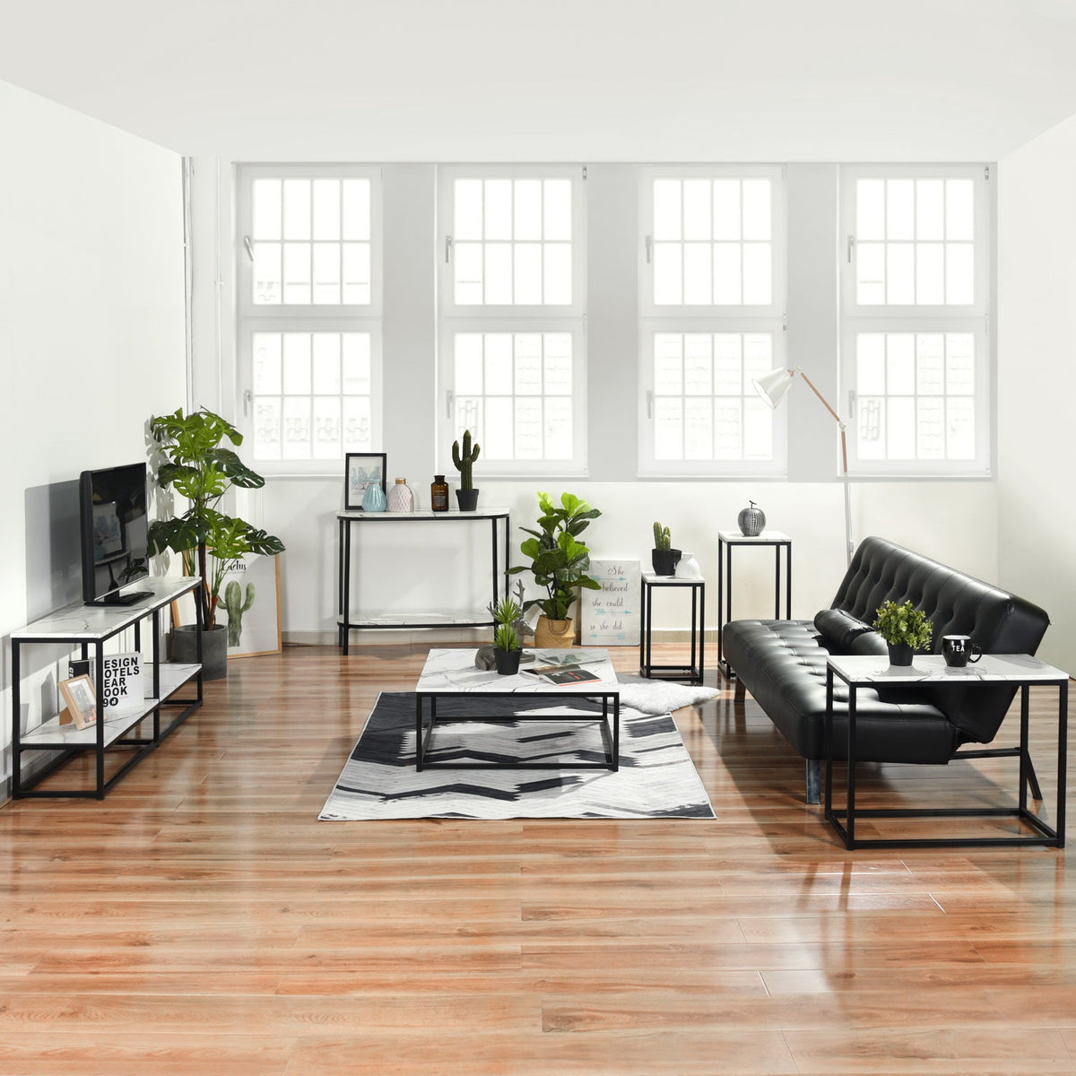 Adria Black Leg End Table