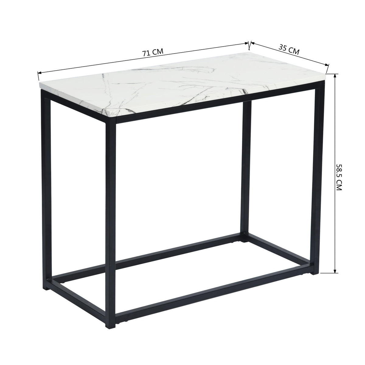Adria Black Leg End Table