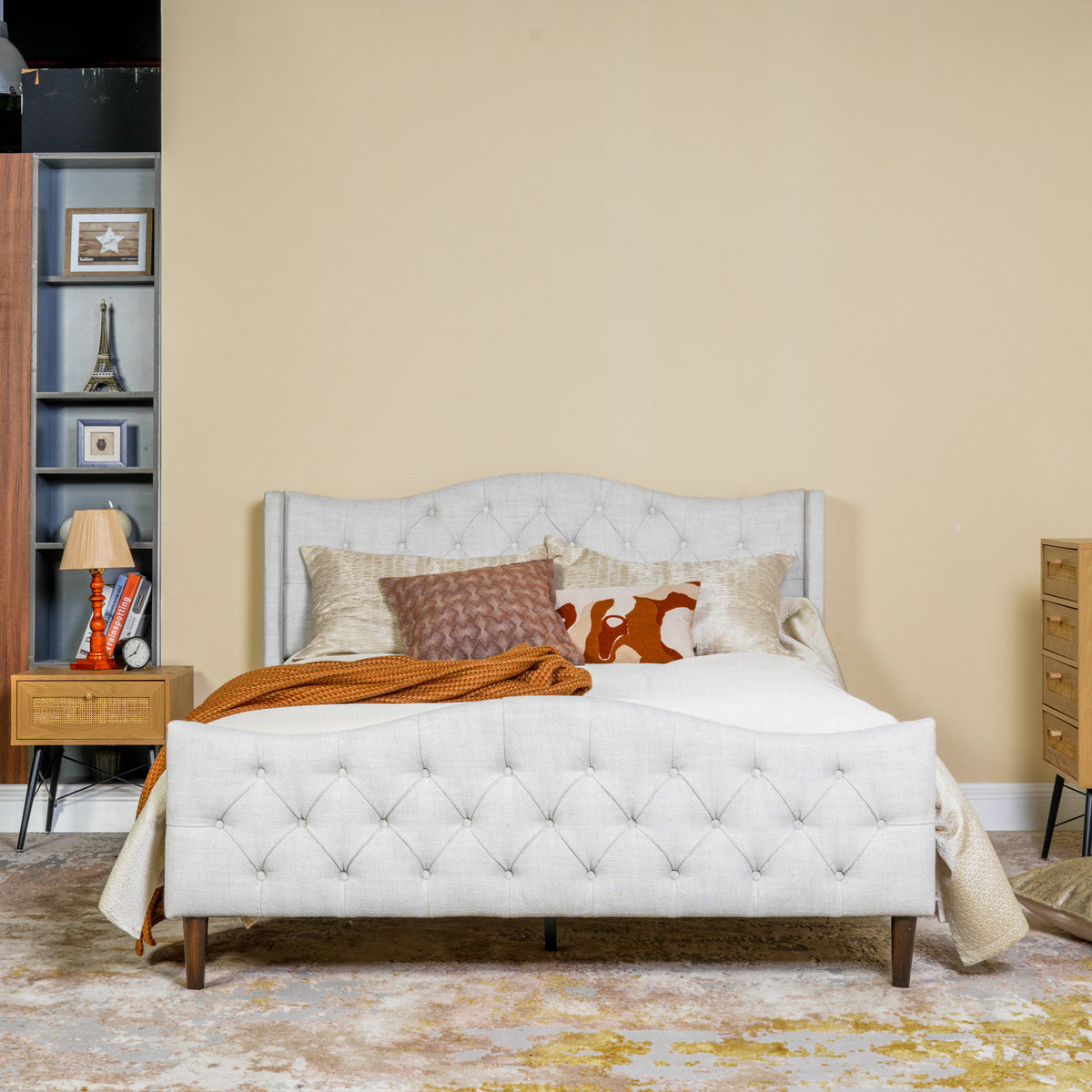 Alda Queen Beige Beds